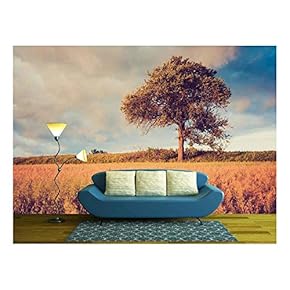 Beautiful Countryside Landscape. Vintage Photo of Corn Field at Summer. - Removable Wall Mural | Self-Adhesive Large Wallpaper - 66x96 inches