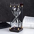 Large Sand Timer, Hourglass Timer 60 Minutes,Vintage Wooden Hour Glass Timer,Modern Home Kitchen Office Decoration (Black)