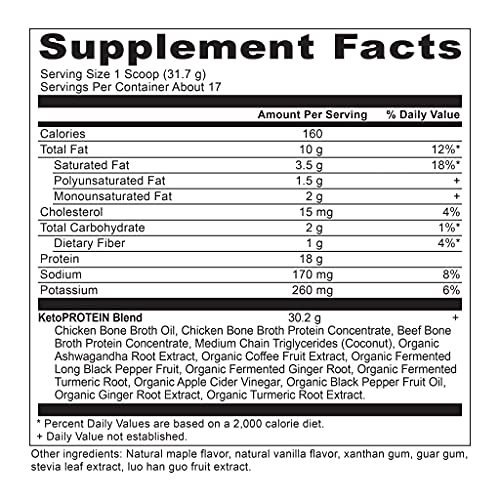 Ancient Nutrition Keto Protein Powder, KetoPROTEIN with Fats from Bone