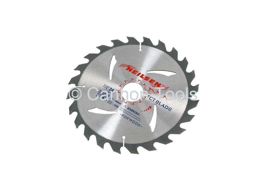 Neilsen CT2519 3-piece 185mm TCT Circular Saw Blades | 20, 24, and 40 Teeth | For Wood and Plywood