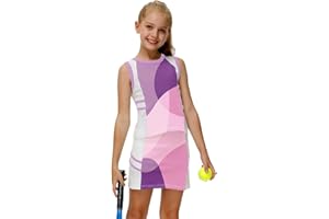 AOBUTE Girls Tennis Golf Outfit Tank Top and Skirt with Shorts Set 4-12 Years
