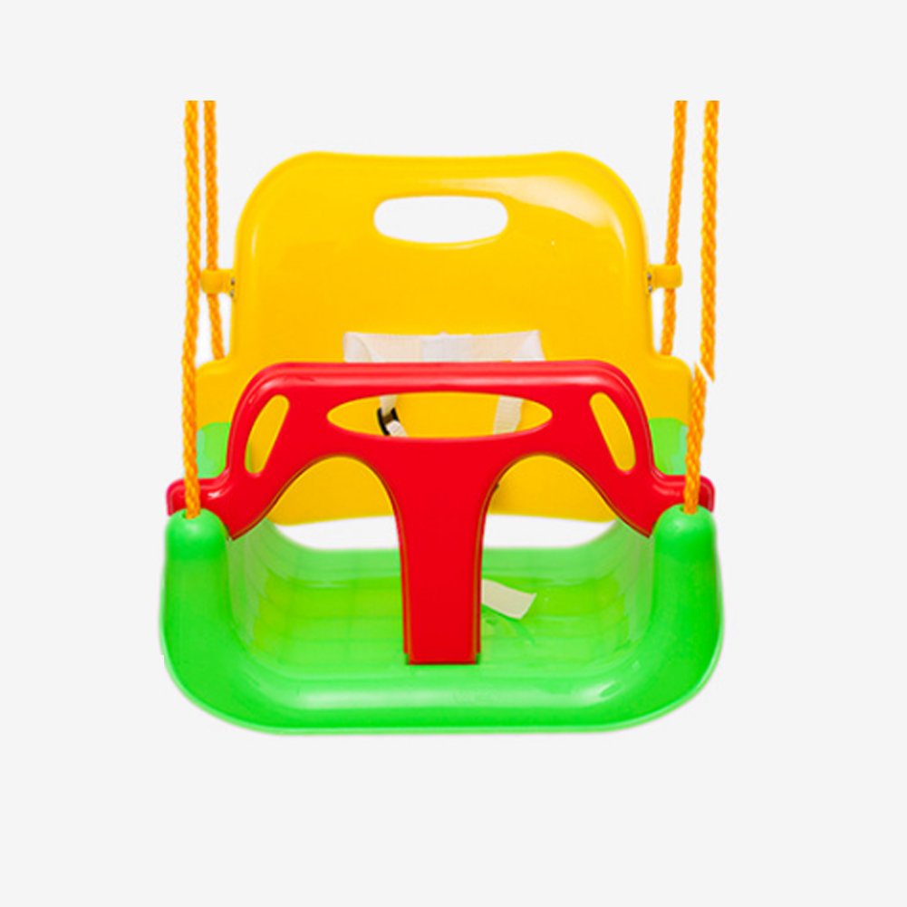 EXTSUD Baby Swing Seat, Baby Swing 3 in 1 Early Fun Seat TP Toys Swing Seat Outdoor Indoor Swing Toddler Swing with safety Baby Seat for baby/chirldren's Gift (Yellow + Green)