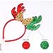 Bicolor Christmas Headband for Women Xmas Antlers Headwear Accessories-Deer Angel Wings Santa Claus Caps Snowflake Headbands Decorations for Festival Holiday Party Cosplay (Angel wings)