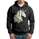 Unicorn Hoodie Sweatshirts Mens Fleece Sweater Size L