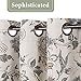 H.VERSAILTEX Blackout Curtains for Living Room Thermal Insulated Curtain Drapes for Bedroom/Dining Vintage Floral Printed Grommet Draperies (1 Panel, 52