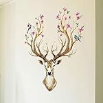 LUNIWEI 24x35" Deer Bedroom Living Room Background Wall Sticker