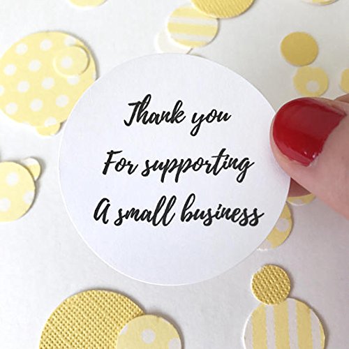 40 Supporting Small Business Sticker | Thank You Round Circle Sticker Favor Bag Gift Label | Envelope Seal Package Christmas