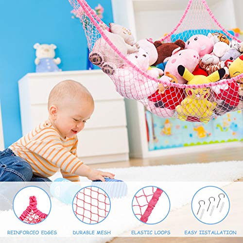 Stuffed Animal Hammock, Toy Hammock Net, LXUNYI Wall Corner Mesh Toy