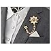S&E Men's Elegant Lapel Pin Badge with Chains Brooch Pin for Suit Tuxedo (Anchor)