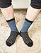 ADFOLF Mens Warm Wool Socks Thick Winter Thermal Stripe Wool Crew Socks (mixed color-1)