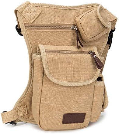 Besde Multifunction Outdoor Cotton Sport Leg Bag Canvas Waist Bag Money Belt Bag AG