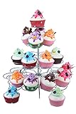 Circular Steel Cupcake Stand - Great for Birthdays, Weddings, Baby Showers, Centerpiece - 12