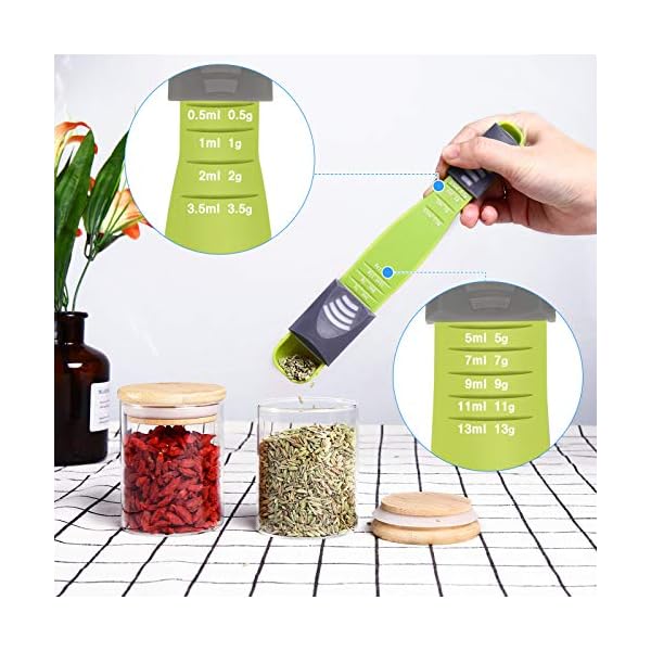SAWAKE Glass Storage Jars with Bamboo Lids Silicone Ring Set of 12 (250ml) Small AirTight Kitchen Canister Jar Storage Container with Measuring Spoon for Spice Sugar Tea Coffee Beans Nuts Herbs Grains