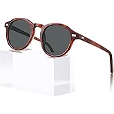 CARFIA Round Acetate Polarized Sunglasses for Women Fashion Retro Sun Glasses CA5266
