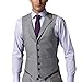 Dennis dress Light Grey Business Suits Formal Dress Men Suit Set Groom Tuxedo Four-Piece D-168 (46