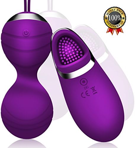 Acharm Wireless Bullet Egg Vibrator Rechargeable Remote Control Ben Wa Ball for Women - Purple