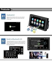 Lexxson Android 8.1 Radio de coche 1024x600 Navegación GPS Bluetooth USB Player 2G DDR3 + 16G NAND Memoria Flash ML CK1018 2G16