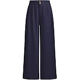 SweatyRocks Girl's Elastic High Waist Wide Leg Pants Loose Long Trousers