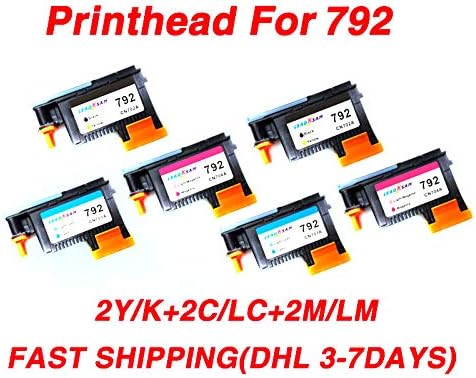 2set/6pcs Compatible for hp792 Print Head Printhead CN702A CN703A CN704A Designjet l26500 l28500 (2Y/K+2C/LC+2M/LM)