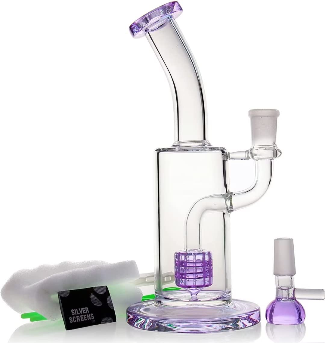 Glass Bong with Tornado Filter - 14.5mm Bowl, Recycling Water Bong Hookahs & Oil Rigs