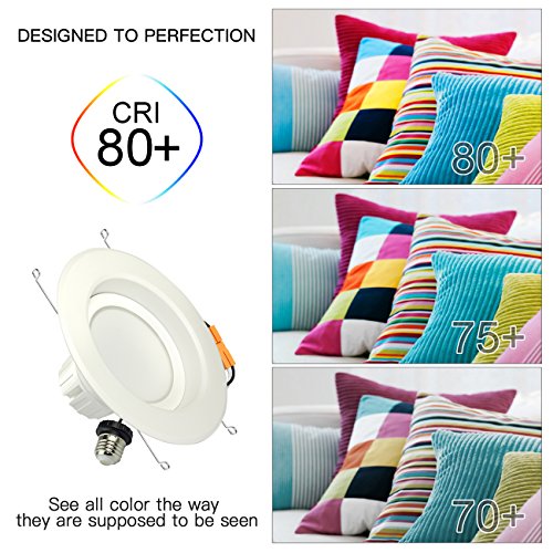 SGL 6 Inch Dimmable LED Downlight, 13W (100W Replacement), 3000K Soft White, 1050Lm, Retrofit LED Recessed Lighting Fixture, LED Ceiling Light, 4-Pack - Thumbnail 4