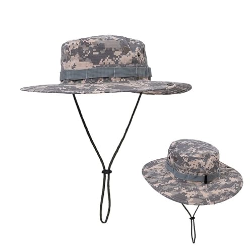 Military Boonie Hat Tactical Camo Bucket Hats for Men Women Wide