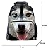 AUBIG Boys Girls 3D Animals Print Daypack Backpack School Bag Multicolor - White Husky