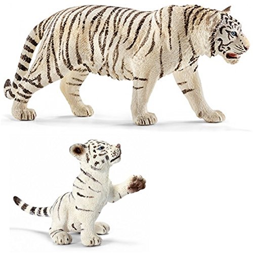 Schleich Wildlife Realistic Durable White Tiger Family Of Two