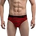 ETERNAL CENTURY Mens Underwear Soft Cotton Full-Cut Briefs (4-Pack) Stripe Medium