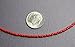 Kathy Bankston Handmade Red Choker Necklace, Thin 1.5mm, Adjustable 14-15.5 Inches