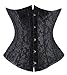 Camellias Underbust Waist Trainer Corset 16pc High Density Steel Boned