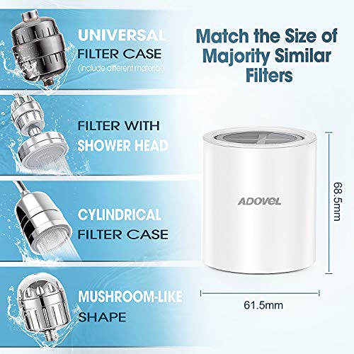 ADOVEL Universal Shower Filter Replacement Cartridge, 15 stage, High