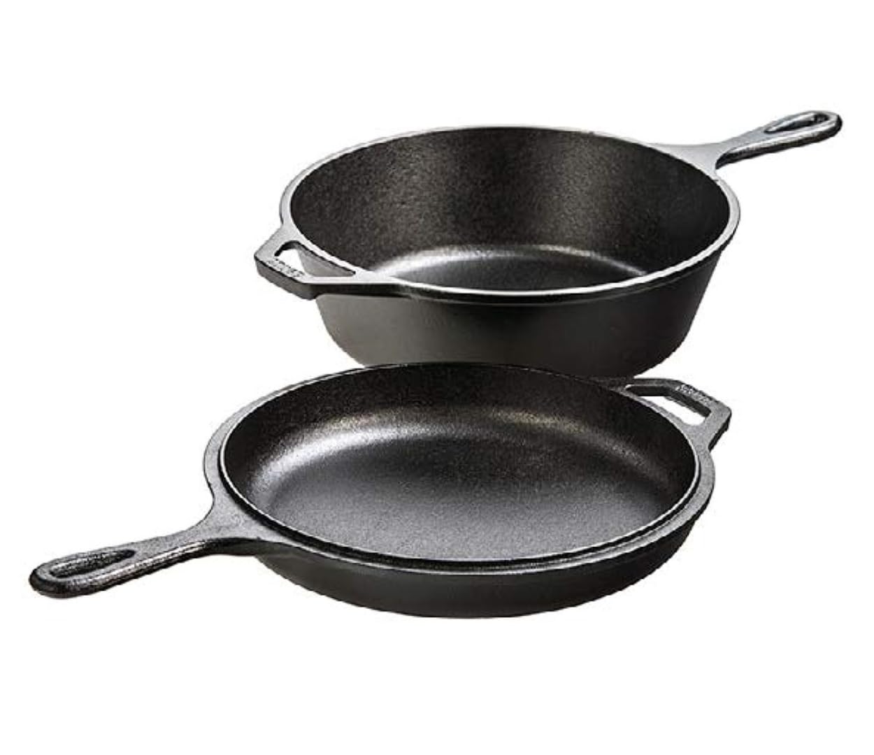 Photo 1 of Lodge Pre-Seasoned 2-in-1 Cast Iron Combo Cooker - 3.2 Quart Deep Pot Cooker + 10.25 Inch Frying Pan