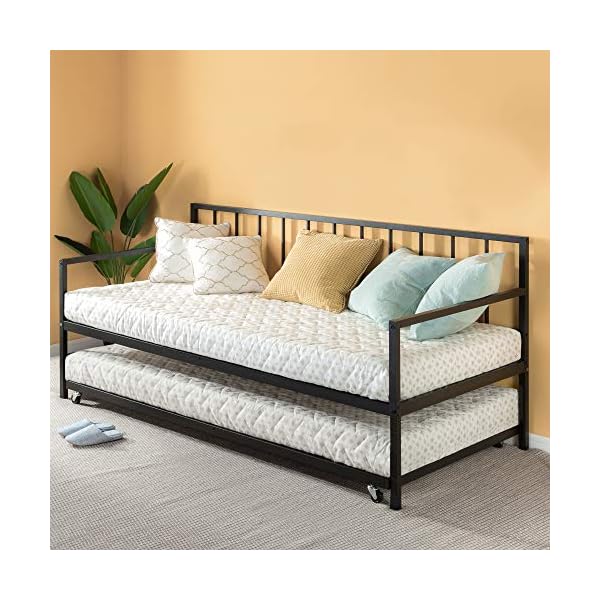 Zinus Eden Twin Daybed and Trundle Set / Premium Steel Slat Support