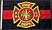 3x5 Red and Black Fire Department Polyester Flag Firefighter Outdoor Banner New