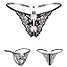 Black G-string, Nightaste Women Charming T-back Thong Panties(4 Styles/set) (S/M)