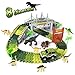TTOUADY Christmas Dinosaur Toys Train Race Car Track Sets, Bridge Create A Road 8 Large Dinosaurs, Learning Toys for 3 4 5 6 7 8 Years Old Boys Girls Kids Toddlers