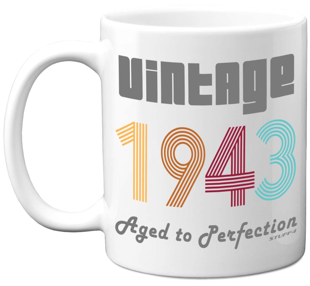 Stuff4 83rd Birthday Gifts for Men Women - 1943 Vintage Coffee Mug, 11oz Ceramic Dishwasher Safe Mugs, Best Friend for Birthday or Christmas, Funny 83rd Gifts Him Her