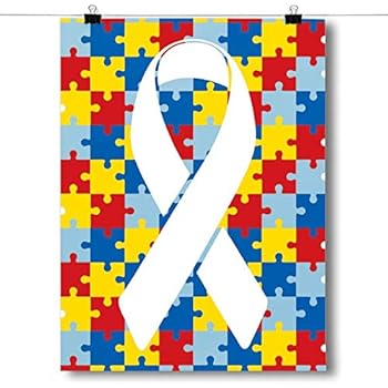 Inspired Posters - Autism Awareness Puzzle Pieces Decorative Wall Art Poster - Modern Home Decor - Motivational Posters - UV Print 8 x 10 Poster