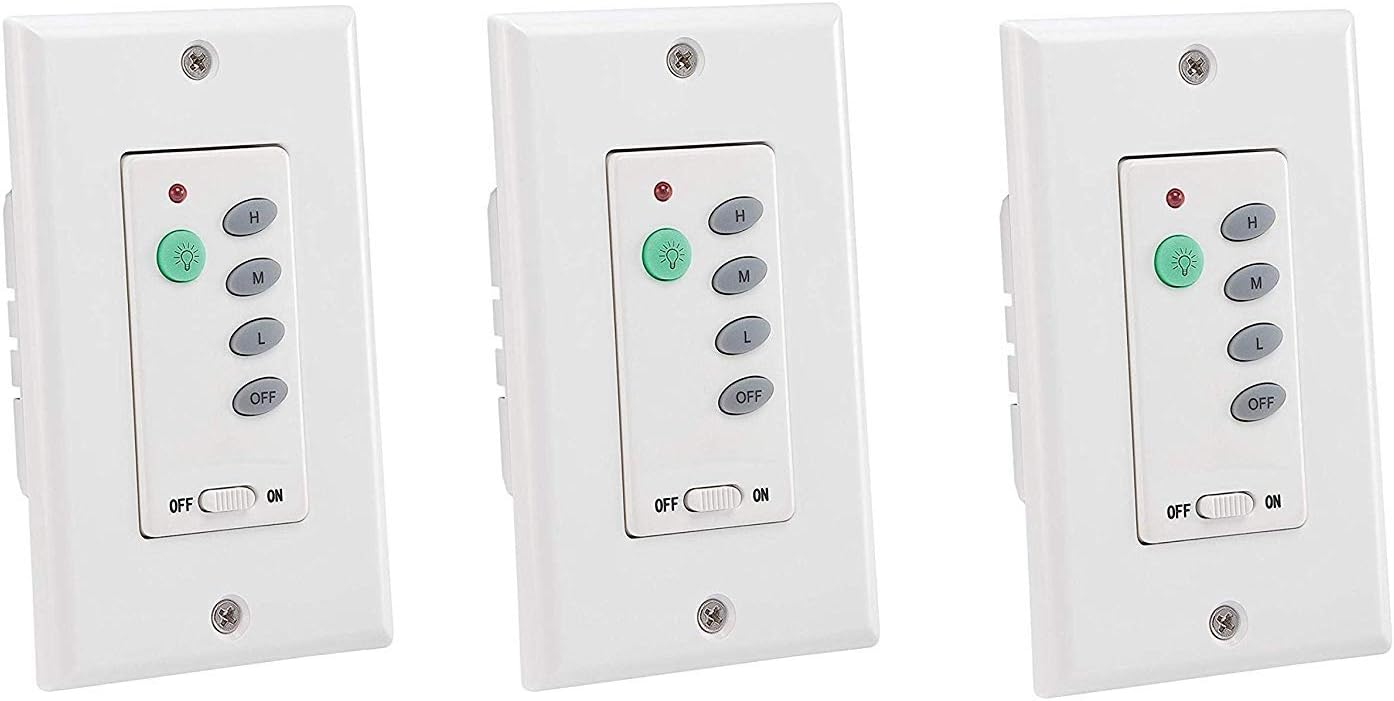 Westinghouse Lighting Westinghouse Wireless Ceiling Fan and Light Wall Control (3 Pack)