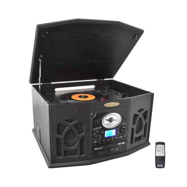 Pyle-Home-PTCDS7UI-Retro-Vintage-Turntable-with-CDMP3CasetteRadioUSBSD-Aux-In-and-Vinyl-to-MP3-Encoding