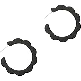 RUOFFETA Acrylic Flower Hoop Earrings, Lightweight Floral Open Hoops Candy Color Hoop Earrings for Women