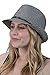 Funky Junque Women's Summer Beach Fashion Upf50+ Adjustable Multicolor Short Brim Straw Fedora Hat with UV Protection - Black Multi W/Beaded Ropes