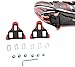 hothuimin Bike Cleats Self-locking Road Cycling Bicycle Cleat Set Compatible with Shimano&Look (red)