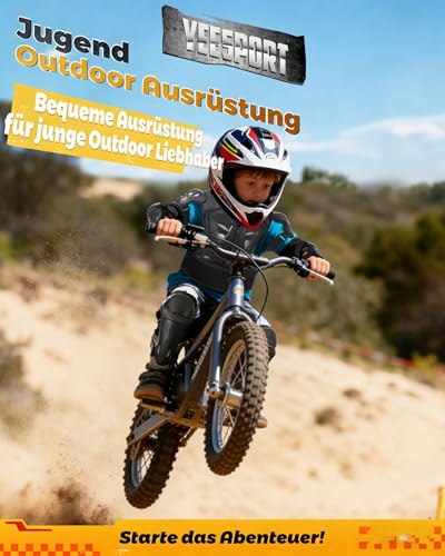 Children's Protective Set for Bicycle MTB Scooter, Adjustable Protective Clothing with Chest Area, Knee & Elbow Protection, Lightweight for Outdoor Activities