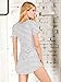 Persun Women Summer Short Sleeve Striped Casual T-Shirt Mini Dress