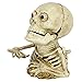 Design Toscano Bugged-Out Hungry Skeleton Mechanical Coin Bank, 6 Inch, Faux Bone Finish