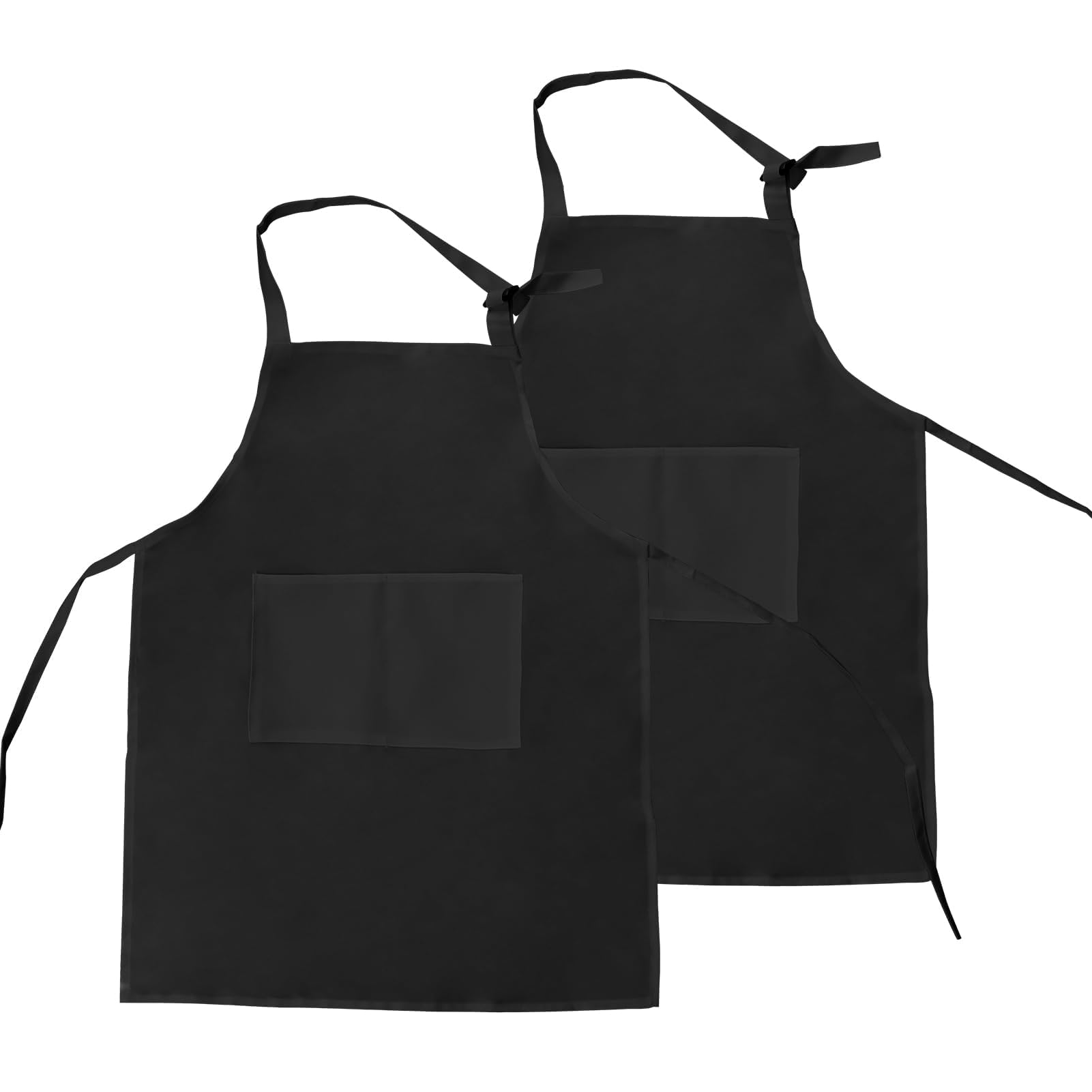 2 Pcs Kids Apron for Cooking Age 7-13, Adjustable Children Aprons with 2 Large Pockets, Convenient Child Artist Aprons for Boy Girl Painting,Toddler Chef Bib Apron for Kitchen Crafting Baking?Black?