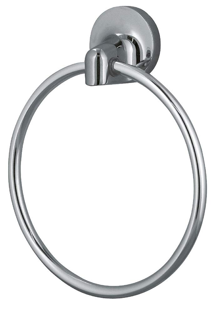 Spirella Lagune, Ring Napkin Holder, 16.5 x 16.5 x 4.5 cm, Chrome-Plated Metal and Glass, Grey