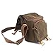 BESTEK Waterproof Canvas SLR DSLR Camera Shoulder Bag Vintage Messenger Bag Gadget Bag with Shockproof Insert Brown